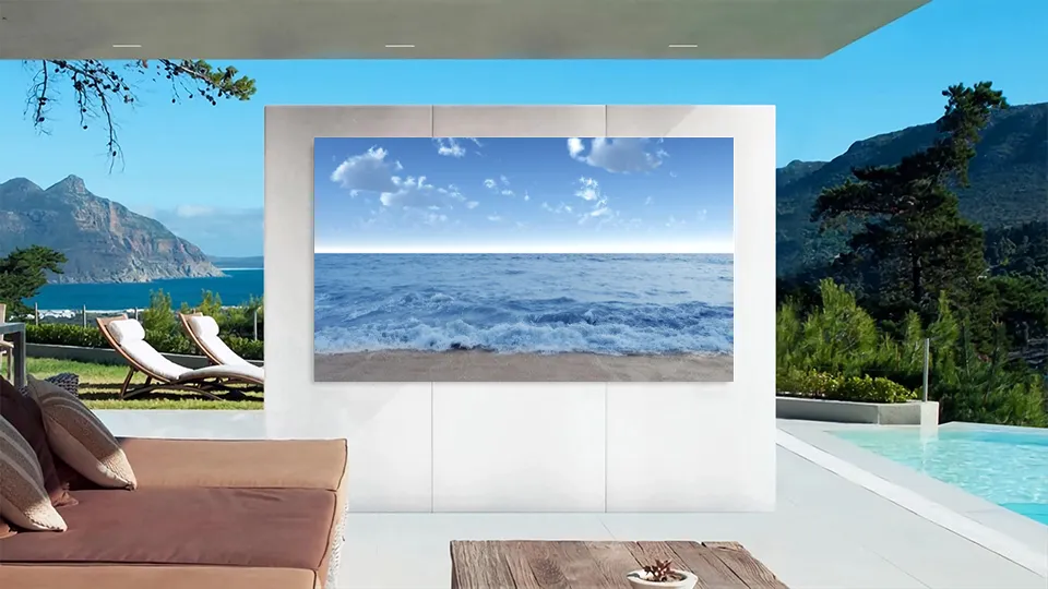 Fine pixel pitch LED display for outdoor