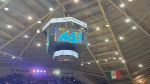 Mexico Professional Basketball Arena Central Hanging Display System Upgrade