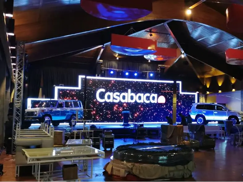 72-square-meter P3.91 curved stage LED screen