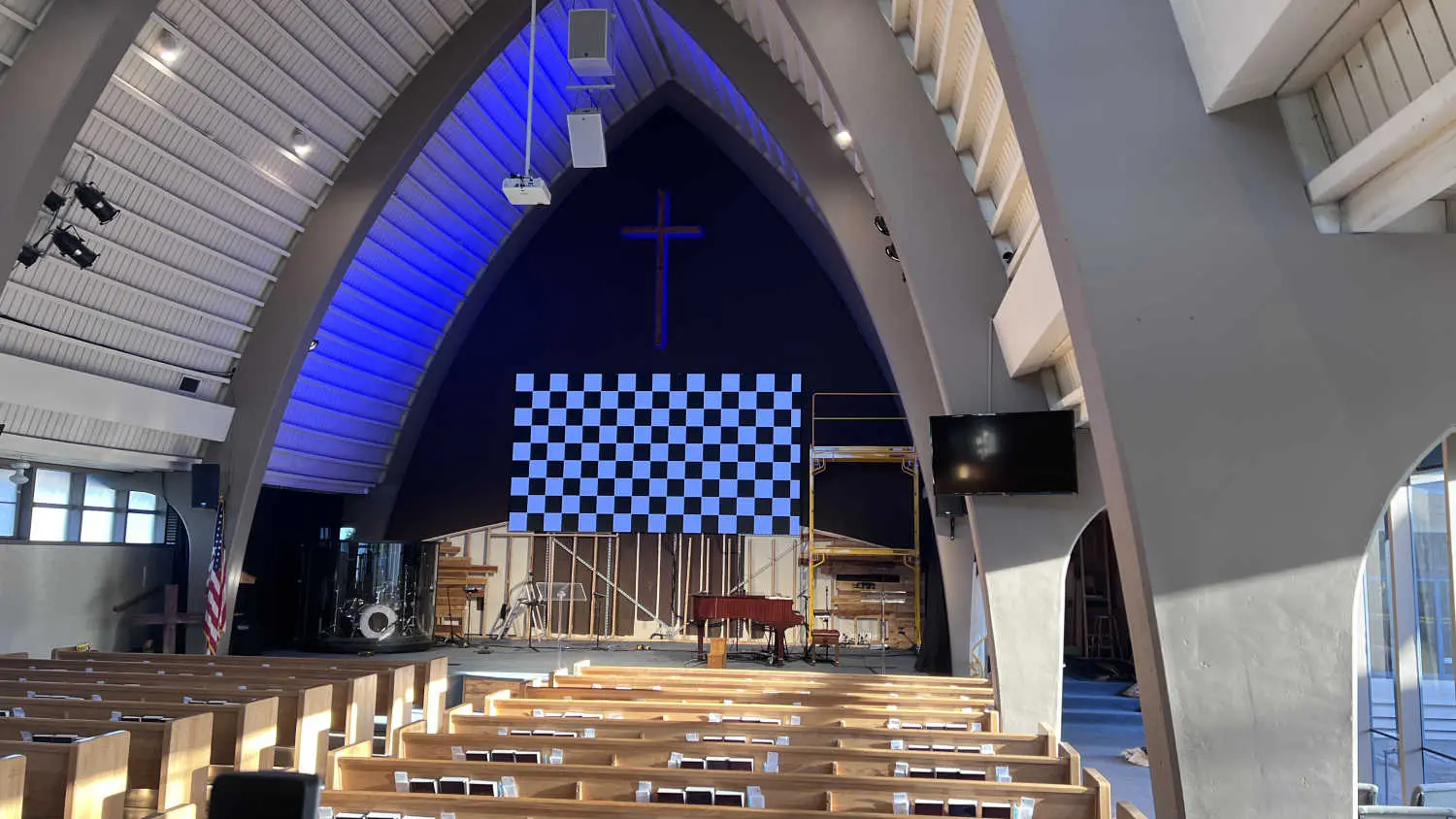 Wall-mounted LED Screen for church