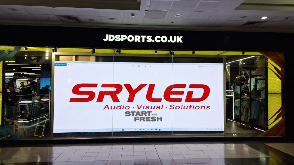 Retail store window displays - UK P1.95 6x2.5m