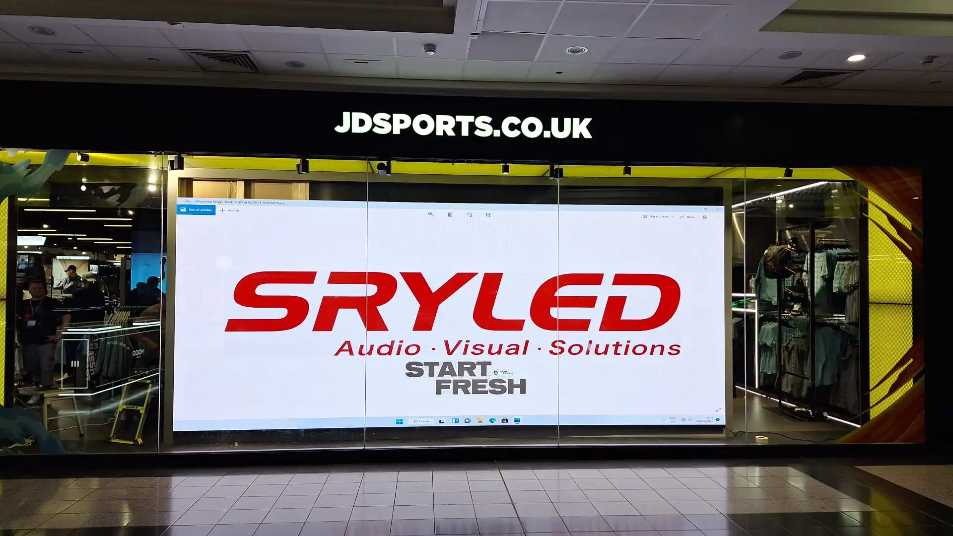 Retail store window displays - UK P1.95 6x2.5m