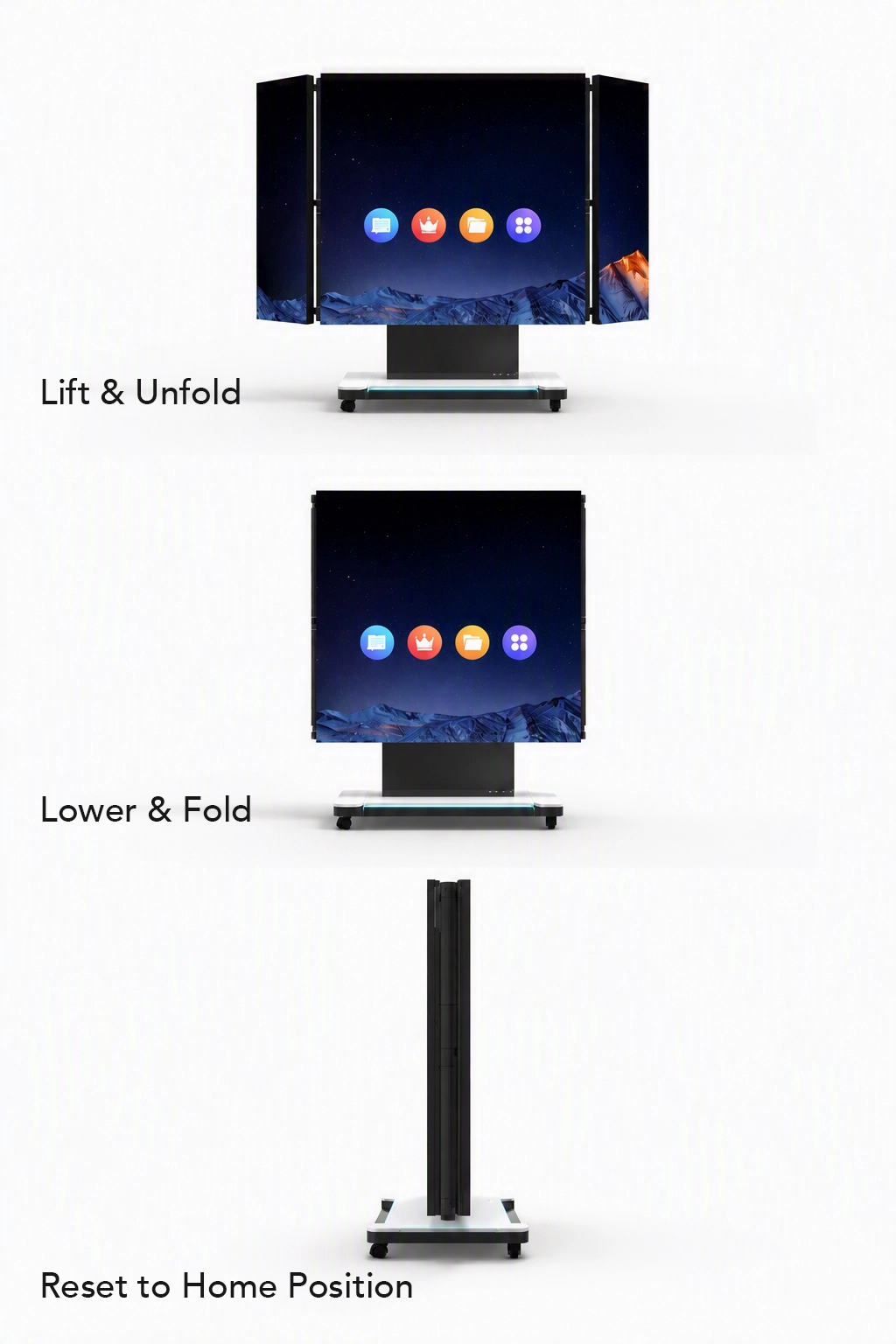 Lifting Foldable LED Screen All-in-one conference LED Display