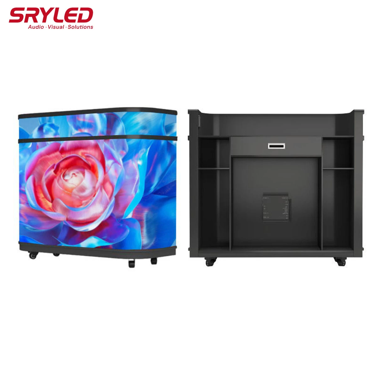 Mobile Front Desk LED Display - Integrated LED Reception Desk